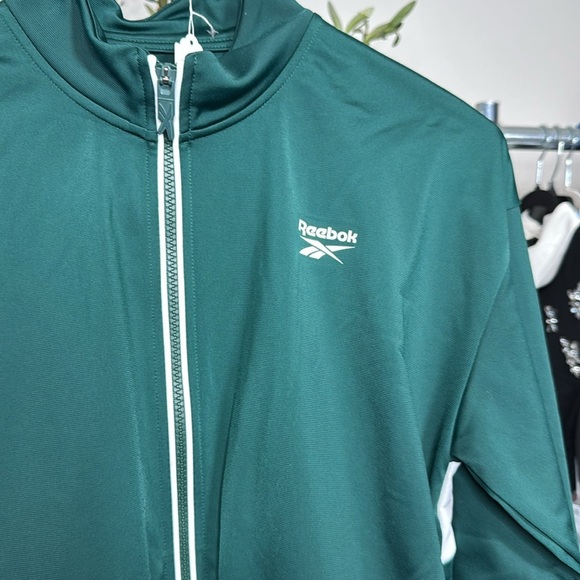 Reebok Women's Black Bomber Jacket Reebok
Women's Logo Tricot Long-Sleeve Track - Picture 3 of 5